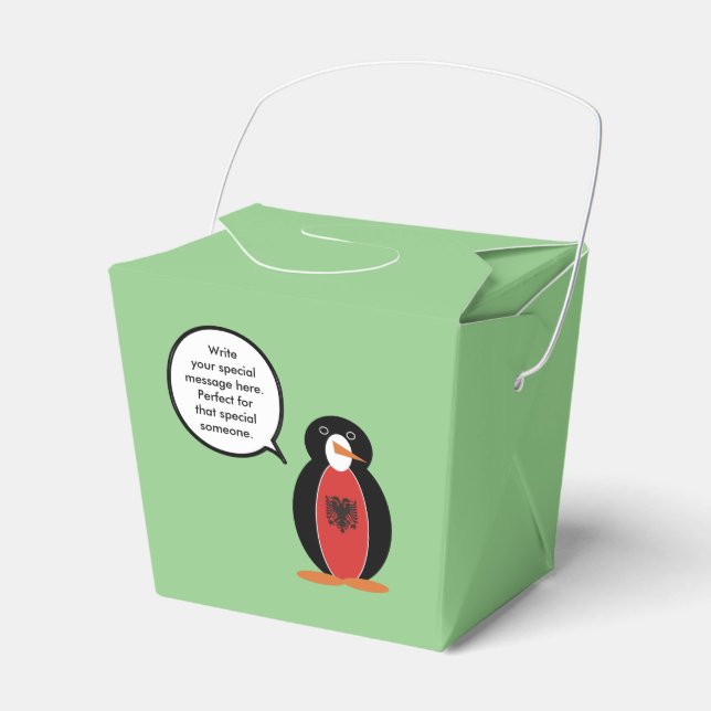 Penguin Albanska Flagga Talks Presentaskar (Framsidan Sidan)