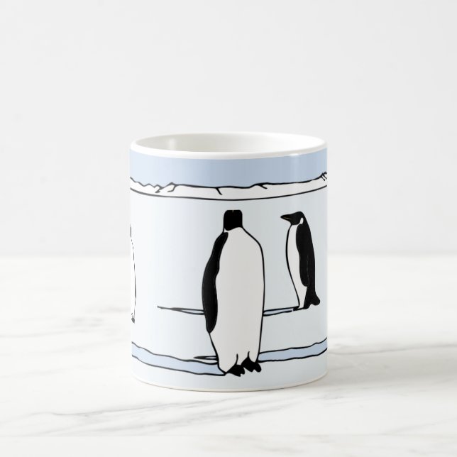 Penguin Älskare Bird Snö Winter Coffee Mugg (Center)