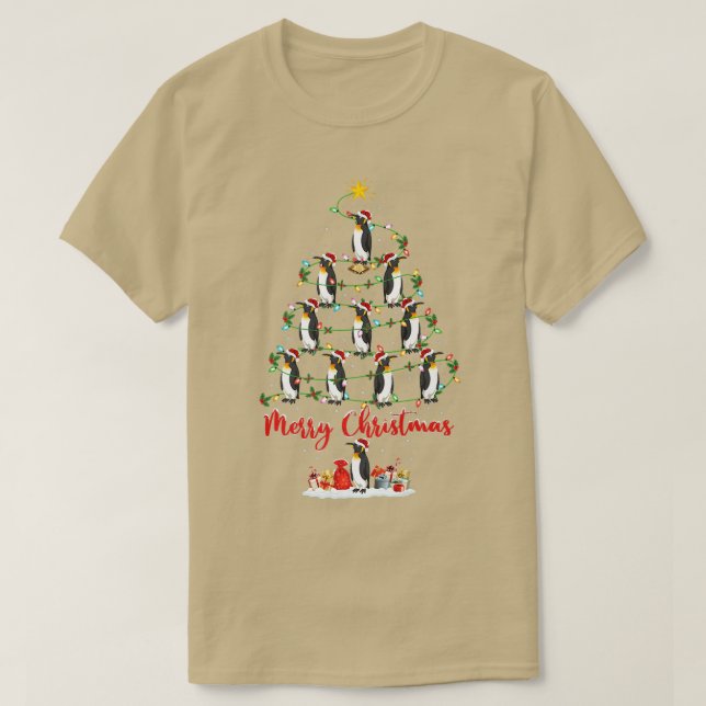Penguin Älskare Matching Santa Emperor Penguin Chr T Shirt (Design framsida)