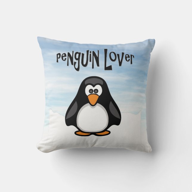 Penguin Älskare Pillow Kudde (Framsida)