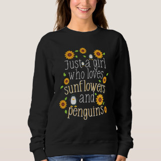Penguin Älskare Sunblommor Best Friend Girl Te T Shirt