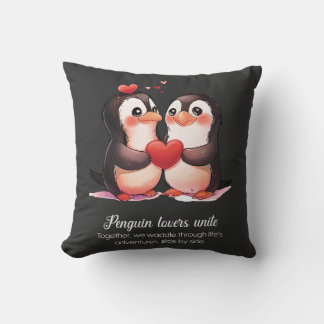 Penguin Älskare - Valentines day speciell Kudde