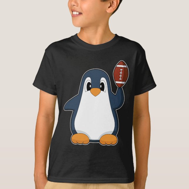 Penguin American Football Sports T Shirt (Framsida)
