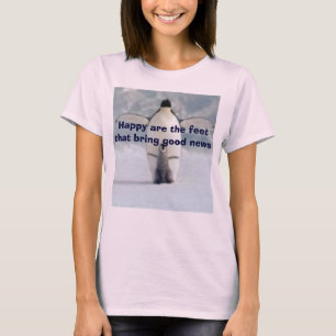 Penguin-and-Chick-Print-I10282801 lycklig är th T Shirt