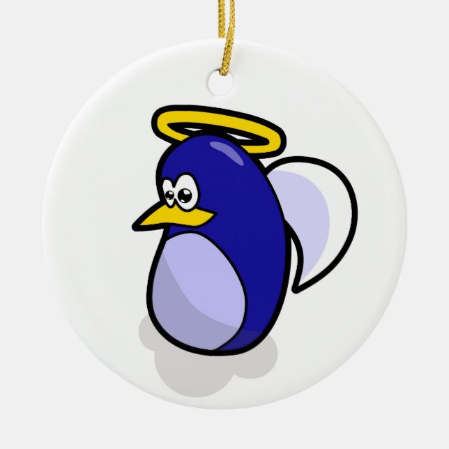 Penguin-ängeln runt ornament (Framsidan)