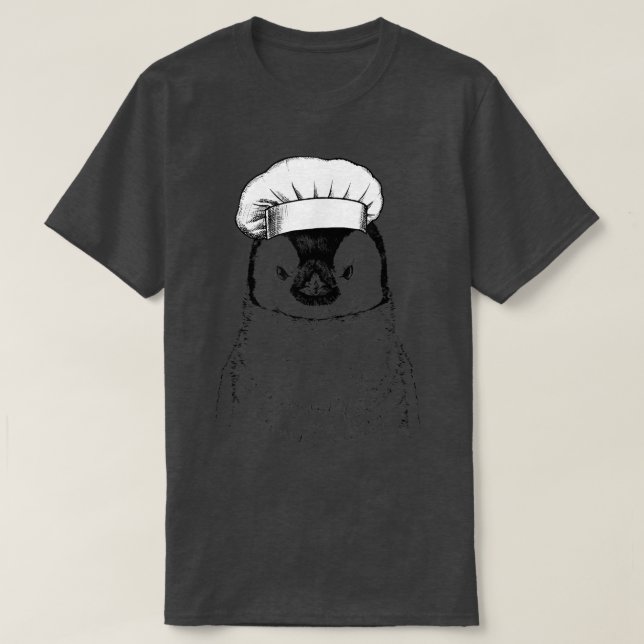 Penguin Animal Chef Funny Cooking Cook T Shirt (Design framsida)
