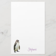 Penguin Animal Personlig Namn Stationery