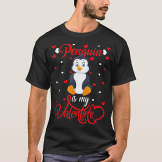 Penguin är min Valentine Funny Penguin Bird Day T Shirt