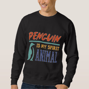 Penguin är mitt andningsdjur Cute Penguin 08 Lång Ärmad Tröja