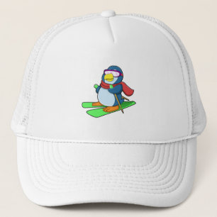 Penguin as Skier med Ski Scarf & Sunglass Keps
