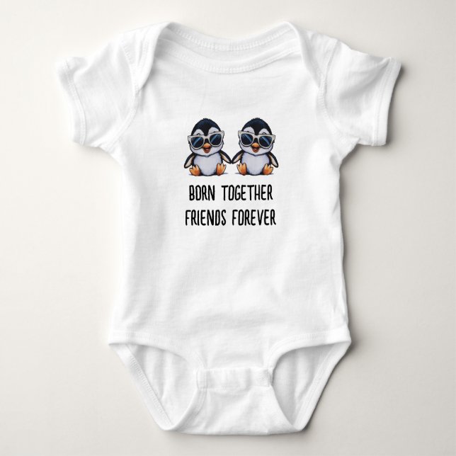Penguin Baby Bodydräkt T Shirt (Framsida)