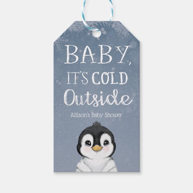 Penguin Baby Det är Kallet utanför babyskabinern Presentetikett (Framsidan)