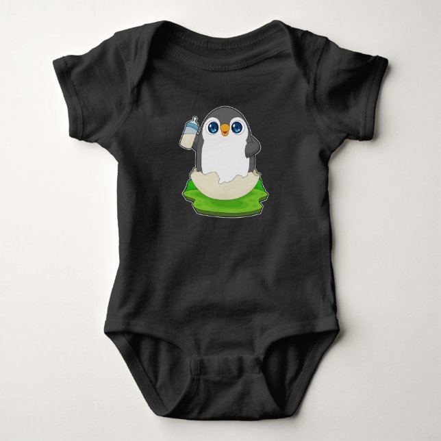 Penguin Baby flaska Mjölk T Shirt (Framsida)