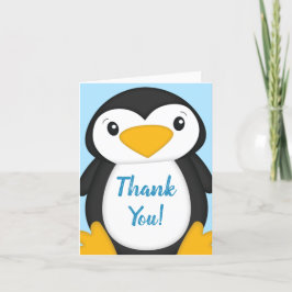 Penguin Baby Shower Blue Tack Kort