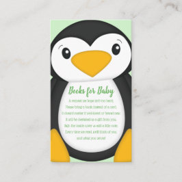 Penguin Baby Shower-Grönt Tilläggskort