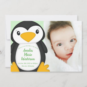 Penguin Baby Shower Inbjudningar