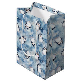 Penguin Baby Shower Medium Gift Bag