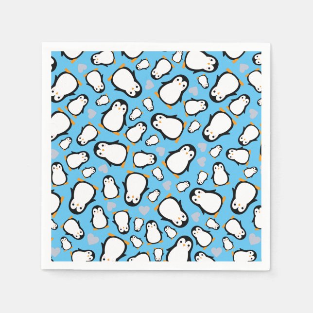 Penguin Baby Shower Pappersservett (Framsidan)