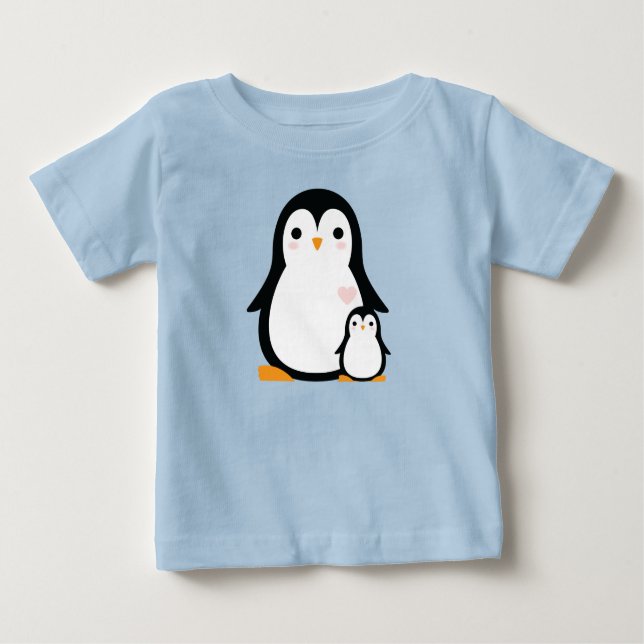 Penguin Baby Shower T Shirt (Framsida)