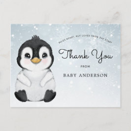 Penguin Baby Shower via Post Tackkort för tack Vykort