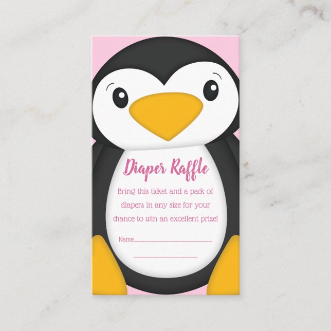Penguin Babyskor Förkläde Raffle-kort Tilläggskort (Framsida)