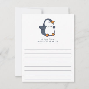 Penguin-barnens underbara platta stationära kort