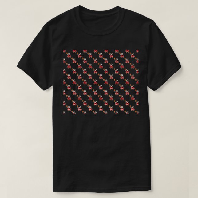 Penguin Basketball Mönster T Shirt (Design framsida)
