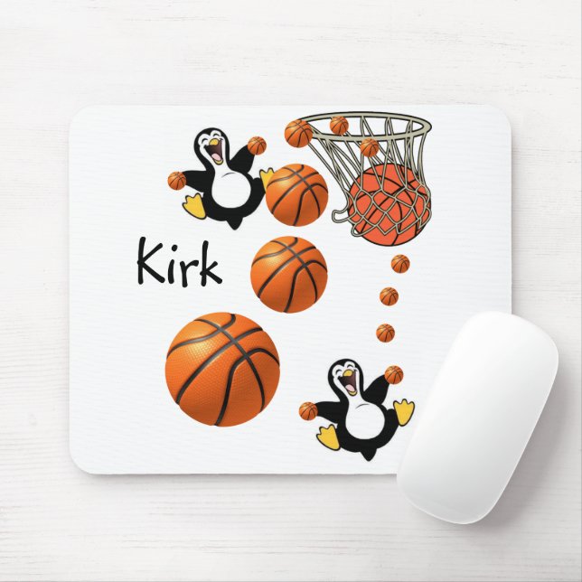 Penguin Basketball Mouse Pad! Muspets Musmatta (Med mus)