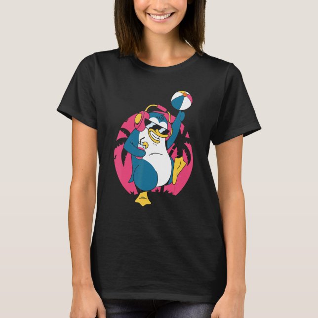 Penguin Bassäng Party Uppblåsbart område Vatten Bo T Shirt (Framsida)