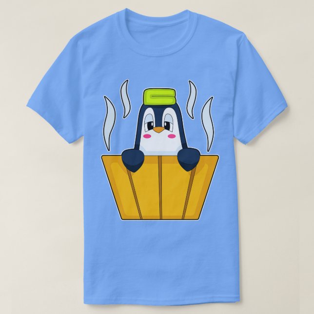 Penguin Bathe Bathtub T Shirt (Design framsida)