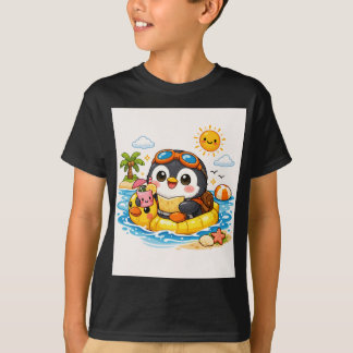 Penguin Beach Float T Shirt