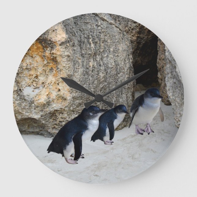 Penguin Beach House Stor Klocka (Framsida)