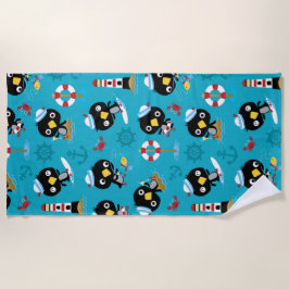 Penguin Beach Towel
