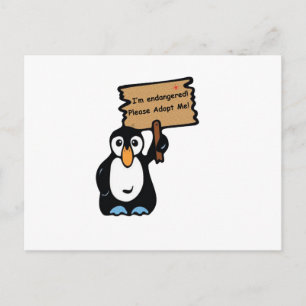 Penguin-begäran om adoption vykort
