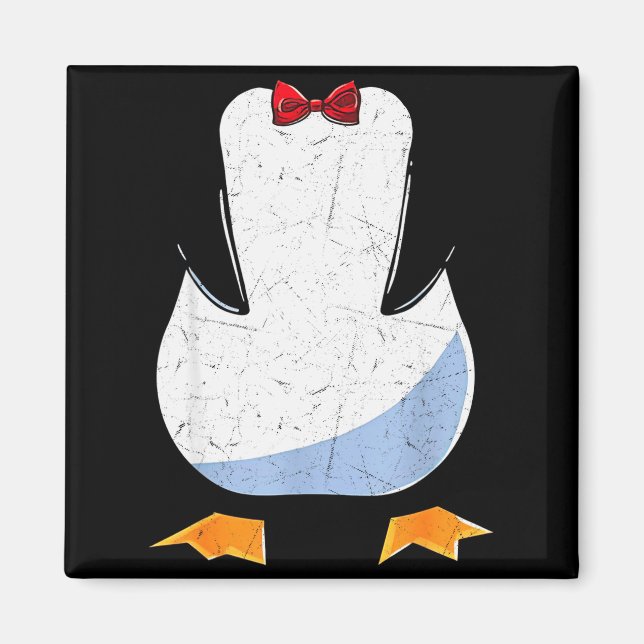 Penguin Belly Men Women Kids Penguin Costume  Magnet (Framsidan)