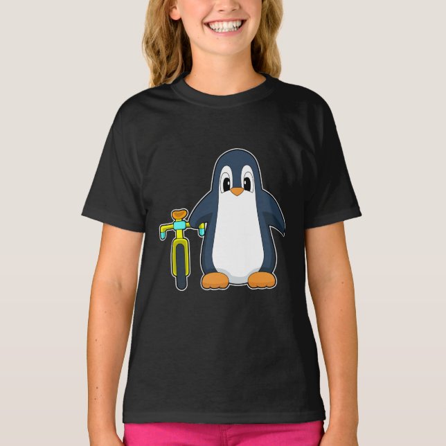 Penguin Bicycle T Shirt (Framsida)