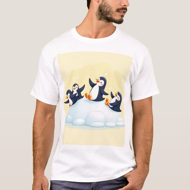 Penguin-bild T-Shirt-design T Shirt (Framsida)