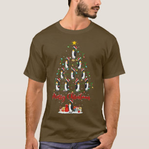 Penguin Bird Älskare Matching Santa Penguin Christ T Shirt