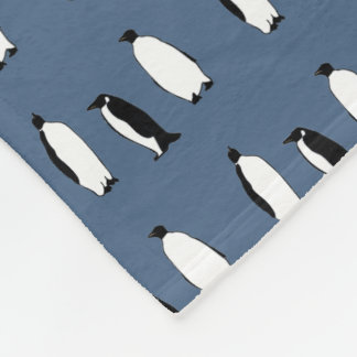 Penguin Bird Blue Antarktis Animal Polar Fleecefilt