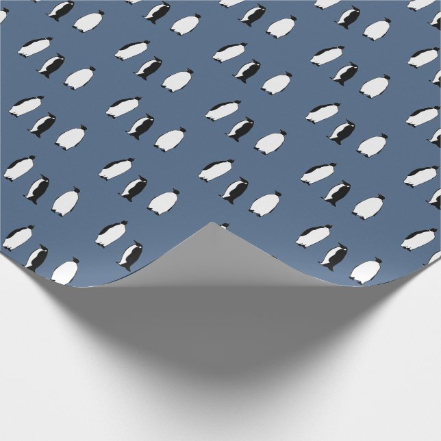 Penguin Bird Blue Antarktis Animal Polar Presentpapper (Hörn)