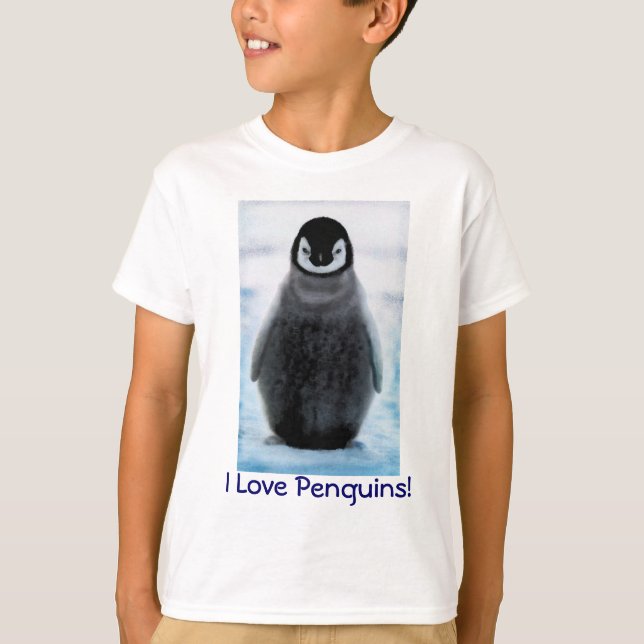 Penguin Birds Wildlife Birdlover Gift Tee (Framsida)