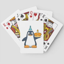 Penguin Birthday Candle Cake Casinokort