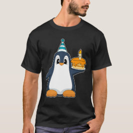 Penguin Birthday Candle Cake T Shirt