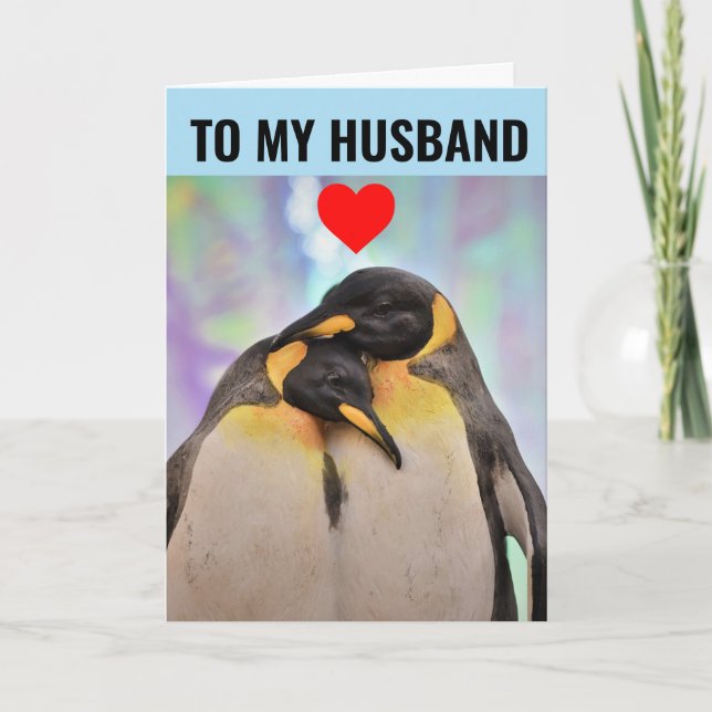 PENGUIN BIRTHDAY CARD FÖR MAKE KORT (Framsida)
