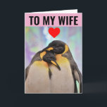 PENGUIN BIRTHDAY CARD FOR WIFE KORT<br><div class="desc">TILL MIN VÄLJARE. JAG KÄRLEK BARN ÄR MED DIG. GRATTIS PÅ FÖDELSEDAGEN GREETINGKORT</div>