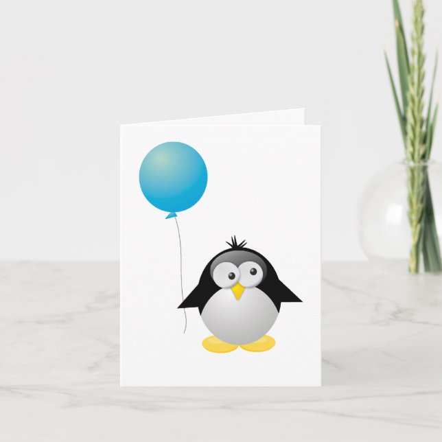 Penguin Birthday Kort (Framsida)