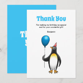 Penguin Birthday Tack Kort