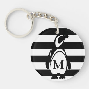 Penguin Black and White Stripe Monogram