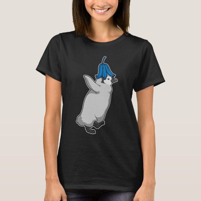 Penguin Bluebell Flower T Shirt (Framsida)