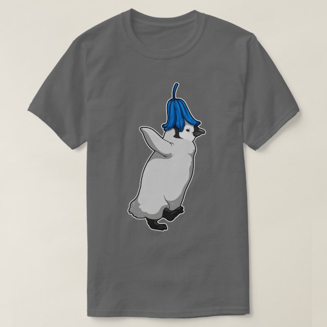Penguin Bluebell Flower T Shirt (Design framsida)